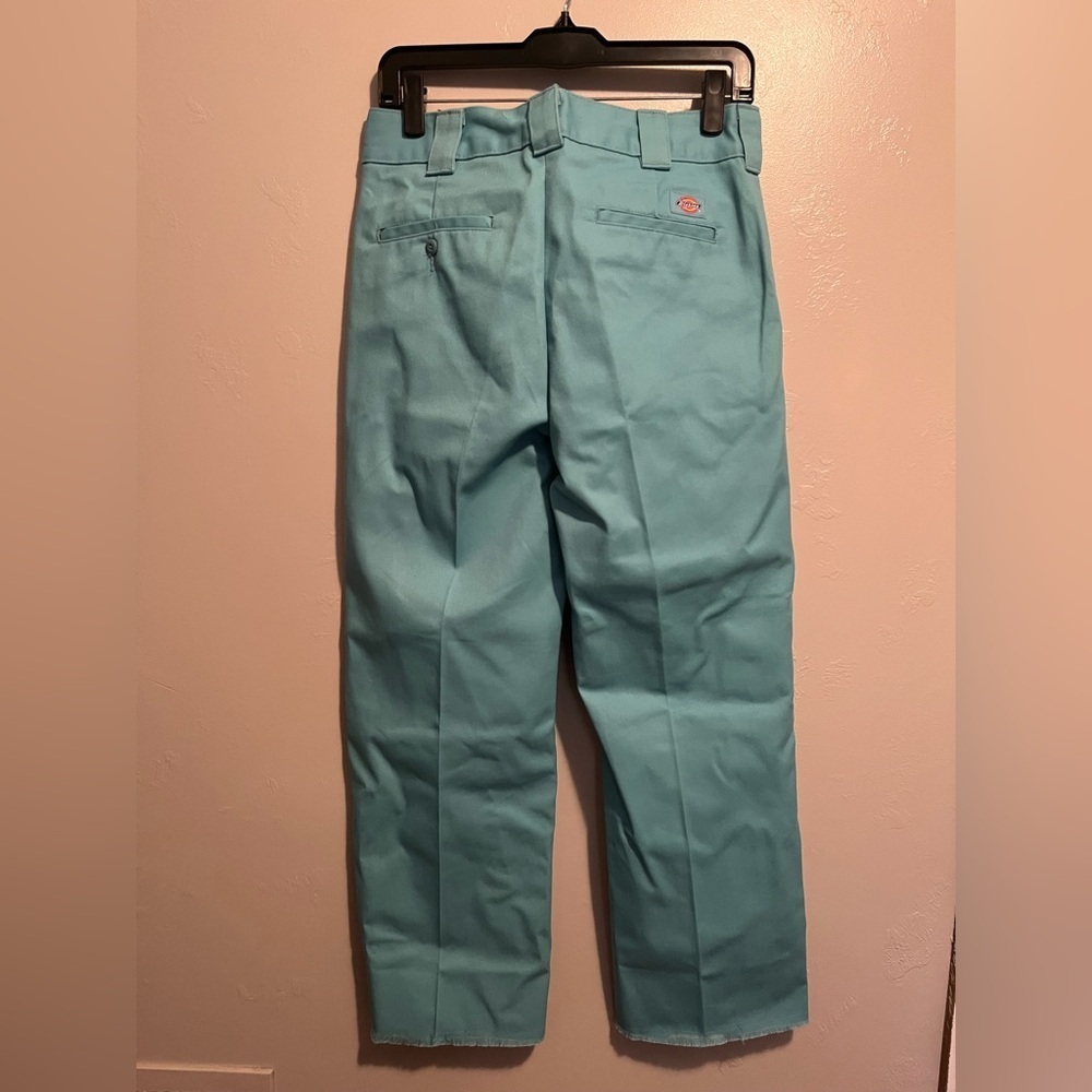 Dickies Women’s Cropped Ankle Pants, Twill Regular Fit Straight Leg Raw Edge Hem - Picture 7 of 16